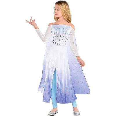 China Dresses spot border kids ice princess elsa aisha colors dress costume frozeng cloak for sale