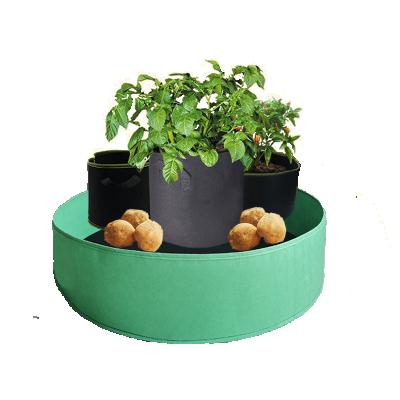 China Large Size Plant Woven Fabric Durable Hot Selling Biodegradable Non Growing Bags Vegetable Garden Cloth Pot for sale