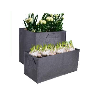 China Eco-friendly/UV Resistance Plant Wholesale Nonwoven Biodegradable Square Rectangle Flower Plant Pots Garden Fabric Grow Bags for sale