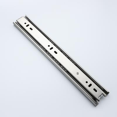 China Modern High Quality Metal Ball Bearing Drawer Slides Fold 3 Channel Telescopic Slide Closes Stainless Steel Drawer Slide for sale