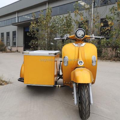 China -180 Temperature Adjustable 5 Degree Street Ice Popsicle Delivery Tricycle Electric Bicycle Vendor Bike Mini Electric Used Food Vending Carts for sale