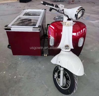 China -180 Temperature Adjustable to 5 Degress Display Freezer Solar Mobile Electric Ice Cream Tricycle Bike Bicycle Ice Cream Popsicle Cart with Freezer for sale