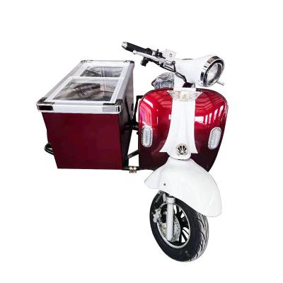 China Adjustable temperature from -180 to 5 degress line of sight MAS econom solar rickshaw mobile cooler vending 3 wheel electric tricycle ice cream freezer food cart for sale