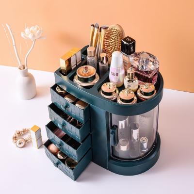 China Modern Plastic Lip Balm Display Boxes Stand Up Case Lipstick Holder Cosmetics Organizer Storage Set With Drawer for sale