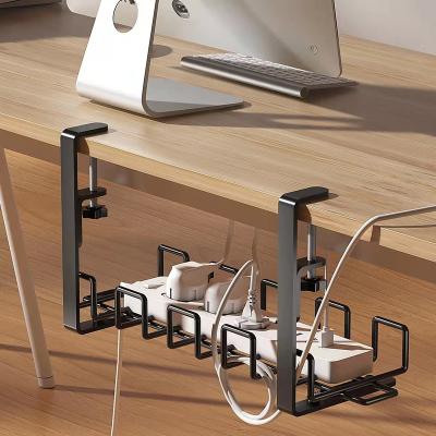 China Minimalist No Drill Charging Magnetic Wire Electric Mouse USB Cable Holder Organizer Under Desk Cable Management Tray for sale