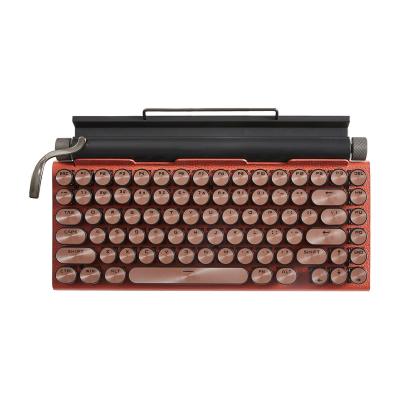 China Mechanical Anti-ghosting Dot Retro Typewriter Mechanical Keyboard Tw1867 83Key Water Proof Key Top 83Key Mobile Phone Real Punk Flat for sale