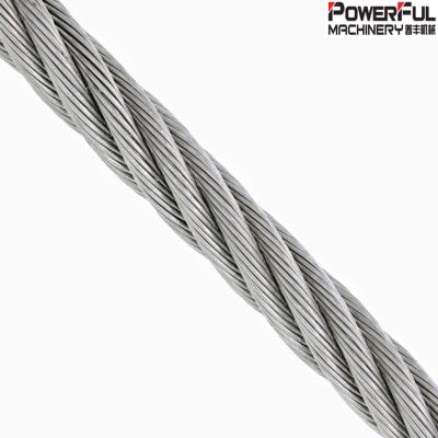 China Rope 19 x 7 Twisted Regular Straight Compacted Steel Wire Rope Wire Tension 1960 kN/mm2 for sale