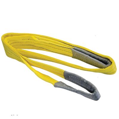 China High Strength and Price Polyester Eye Strap LIFTING Flat Sling with Capacity Stripes for sale