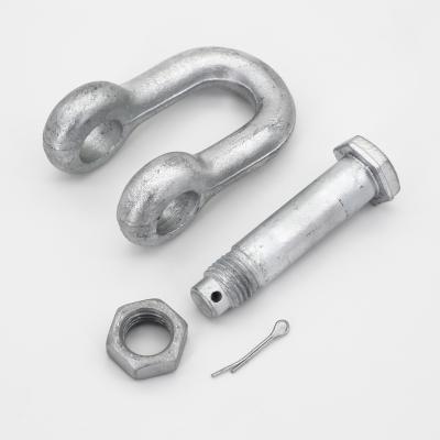 China Heavy Industry G2150 D Shape Bolt Type Shackle Galvanized Safety 6 Shackle for sale