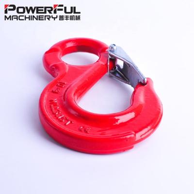 China Heavy Industry Grade 80 Rigging Hardware Small Eye Slip / Clamp Hooks With Latch for sale