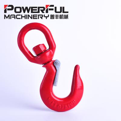 China General Industry US Type S322 Drop Forged Eye Crane Lifting Swivel Hooks With Latch zu verkaufen