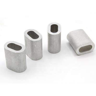 China Wire Rope Fittings Swage EN13411-3 DIN3093 Seamless Aluminum Oval Sleeve Ferrules For Steel Wire Rope for sale