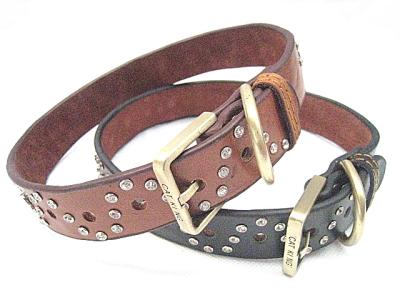 China Big leather dog collar with PU material 2 colores for big doggs for sale