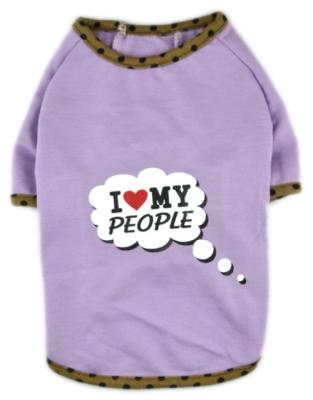 China Dog Clothes I Love My People Printed Shirt Dress Cat Puppy Clothes Coat for sale