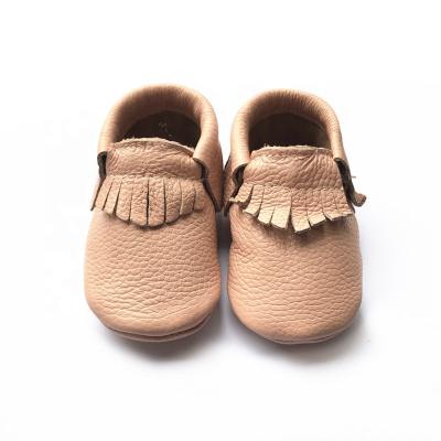 China Waterproof Fringe Baby Genuine Leather Moccasins for sale