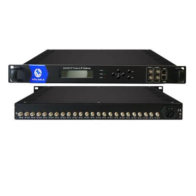 China Digital TV Head-end System 4/8/12/16/20/24 DVB-S/S2/T/T2/C ATSC-T ISDB-T Tuner To IP Gateway for sale