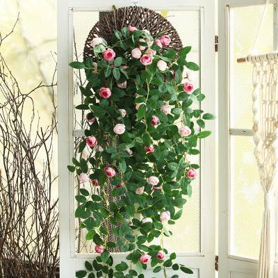 China WHOLESALE Silk Artificial Plant Flowers Camellias Rose Vine Centerpiece Decorative Flower For Wedding Home for sale