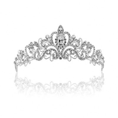 China Alloy 2022 New Crystal Headband Princess Rhinestone Crown With Combs Bridal Wedding Crown for sale