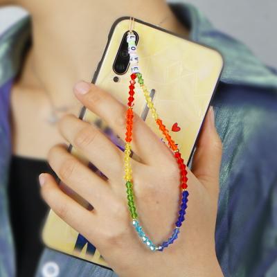 China PP Bag Pack 2022 NEW Fashion Colorful Handmade Cell Phone Case Strap , Customed Beads Cell Phone Case Strap for sale