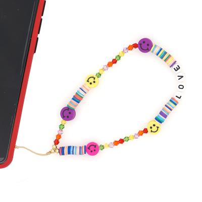 China 2022 Wholesale Colorful Customized PP Bag Package NEW Colorful Decorate Handmade Long Chain Phone Chain For Mobile Phone for sale