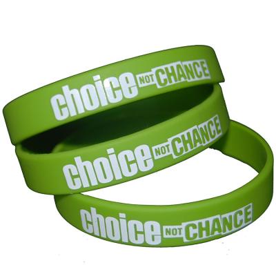 China Cheapest Custom Debossed Tracker Silicone Wristband Logo Text Color Size Fashion Print Fitness for sale