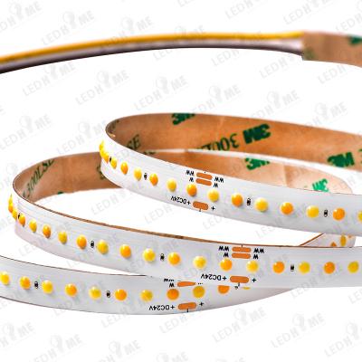 China Indoors& Back white flexible led holiday lighting design 8mm cob light TV 5 meter roll CCT cri80 100lmw cob led strip light for sale