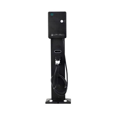 China Low Energy Consumption Low Price Genuine AC Electric Car Wall Mounted Charging Station With Ground Mounting Pole for sale