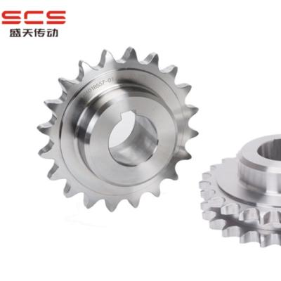 China Large double row transmission system sprocket with boss for sale