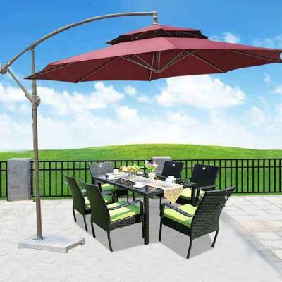 China Outdoor Aluminum Pole Round Offset Banana Cantilever Umbrella for sale