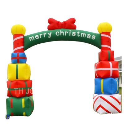 China Outdoor Decor Free Shipping! 6m Inflatable Christmas Arch Santa Decoration Archway Outdoor For Sale for sale