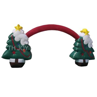 China Outdoor Decor Free Shipping! 4x3m 2021 Santa Tree Arch Outdoor Inflatable Christmas Tree Arches For Sale Inflatable Christmas Decoration for sale