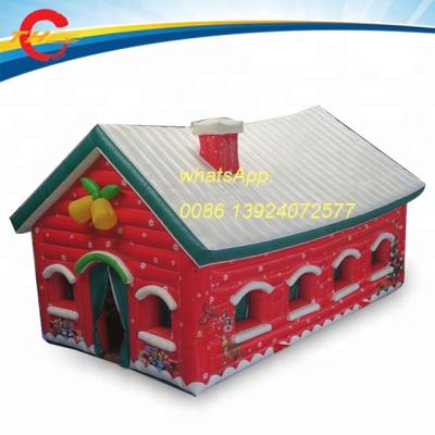 China For Outdoor Event Party Durable PVC 8x5m Inflatable Christmas Santa Cave, Inflatable Xmas Room, Holiday Xmas Party Inflatable House Tent for sale