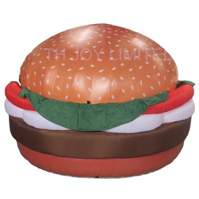 China Fun Free Shipping! 3m decoration model Giant Inflatable Hamburger Balloon outdoor model for promotion for sale