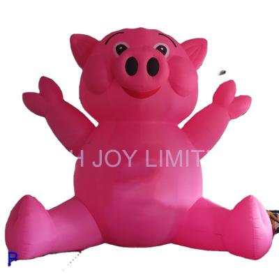 China Fun Free Shipping! 4m commercial outdoor decoration inflatable pig pig Inflatable Cartoon Balloon pink model for sale for sale