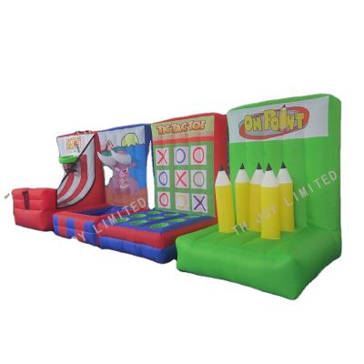 China Fun Free Shipping! 6x1.5x2mh 4 in 1 Inflatable Interactive Sports Game Inflatable Carnival Game for Kids for sale