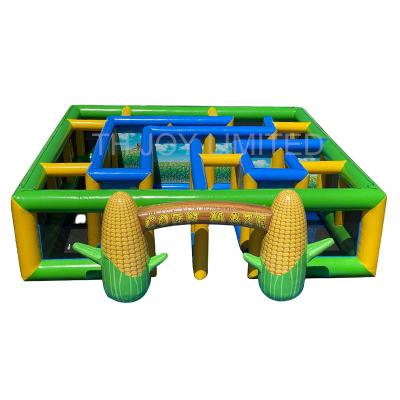 China Free Oxford Shipping! Custom 8x8x2mh Big Maze Inflatable Corn Maze Tag Inflatable Games For Adult And Kids Outdoor Game for sale