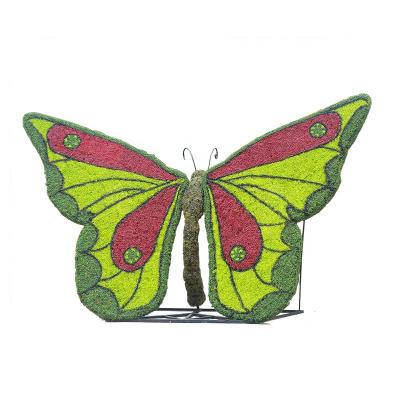 China Vivid Vivid Frame Topiary Artificial Grass Wire Landscape Butterfly Animal Sculpture for sale