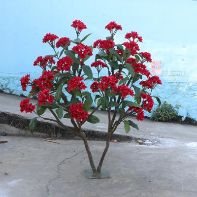 China New Arrival Artistic Artificial Silk Frangipani Flower Tree Plumeria Flower Tree For Weeding Decoration for sale