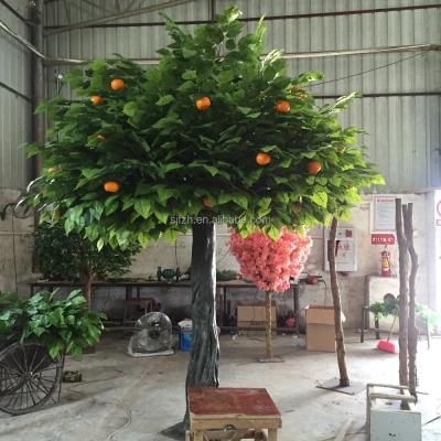 China Most Realistic Wholesale High Quality Artificial Indoor Outdoor Fiberglass Fruit Tree Realistic China Factory Environmental/Easy/Fake Care for sale