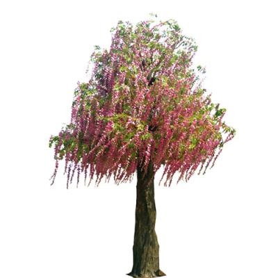 China Artistic Cheap Price Outdoor Ornament Artificial Wisteria Flower Wisdom Wedding Tree for sale