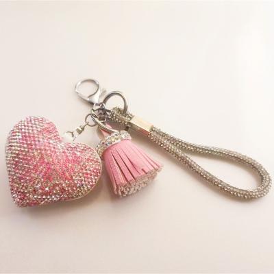 China 2023 New Fashion Summer Diamond Core Series Explosive Key Chain Set Bag Leather Hanging Ornaments for sale