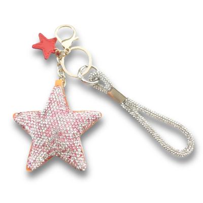 China 2023 Best New Multi-Star Key Chains / Leather Diamond-Studded Bag Hangers for sale