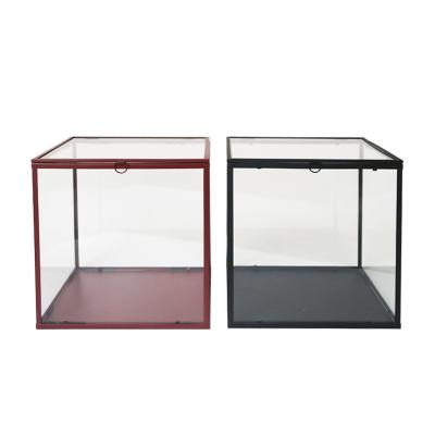 China Art Decor Furniture Storage Box Clear Glass Decorative Display Box for sale