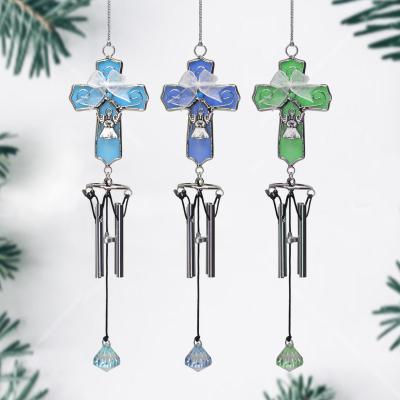 China Beautiful Wind Chime Jewelry Garden Wind Chime Christmas Religious Cross Wind Chime for sale