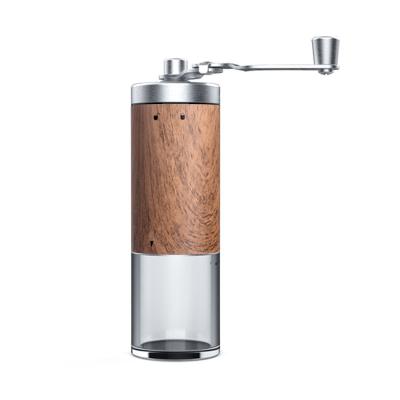 China Outdoor Portable Manual Coffee Grinder with Folding Handle Burr Triangular Prism Shaped New Design Stainless Steel Ceramic Coffee Grinder for sale