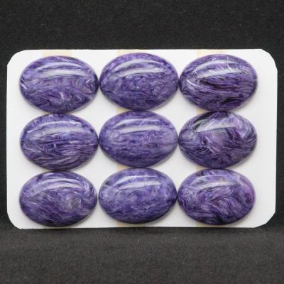 China Jewelry Making Factory Direct High Quality Charoite Oval Fixed Size Cabochon for sale