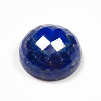 China Jewelry Making Hong Kong QC Semi Precious Lapis Lazuli Gemstone Faceted Round Cabochon For Setting for sale