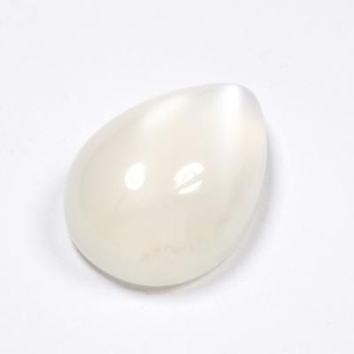 China Color Set or Fire Gemstone Fixed Size Loose Pear White Moonstone Cabochon For Setting for sale