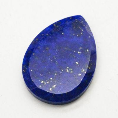 China Jewelry Making Quality Verified Crystals Bulk Wholesale Lapis Lazuli Faceted Flat Pear Cabochon For Designer for sale