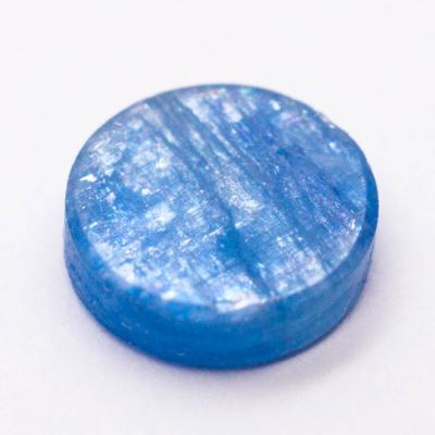 China Jewelry Making Factory Supply Natural Gemstone Kyanite Flat Round Plates for sale